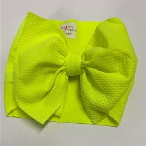 Neon Yellow Bow Headband